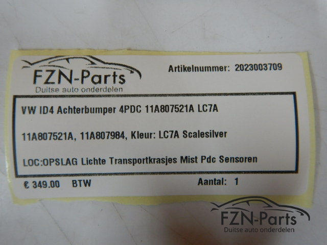 VW ID4 Achterbumper 4PDC 11A807521A LC7A
