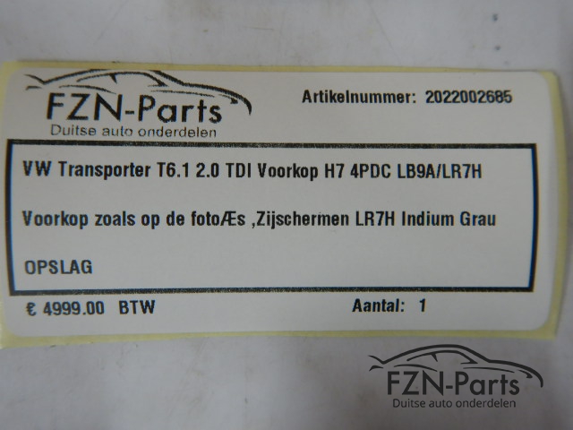 VW Transporter T6.1 2.0TDI Voorkop H7 4PDC LB9A/LR7H