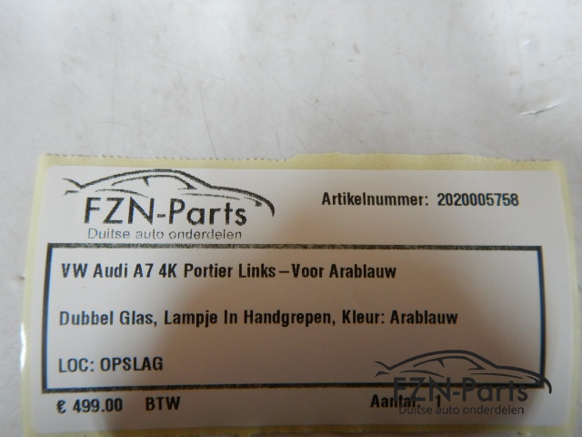 Audi A7 4K Portier Links-voor Arablauw