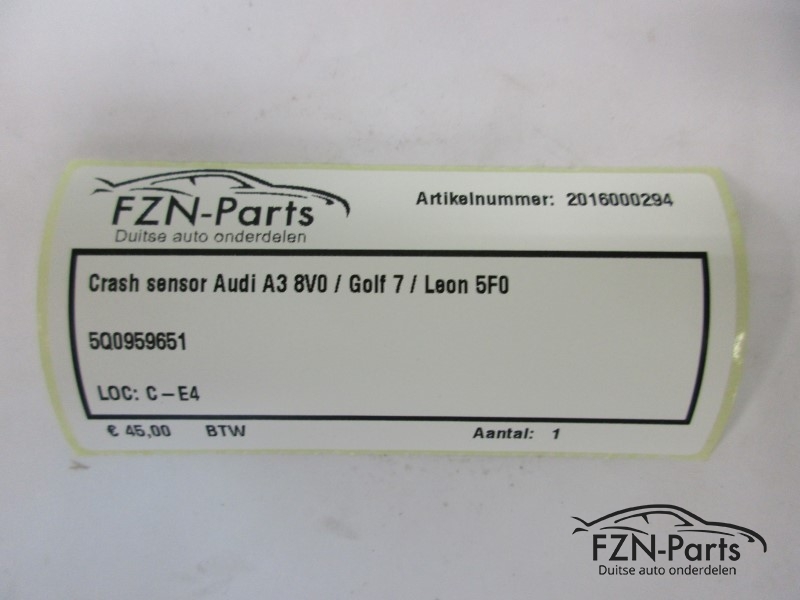 Audi A3 8V0 Crash sensor
