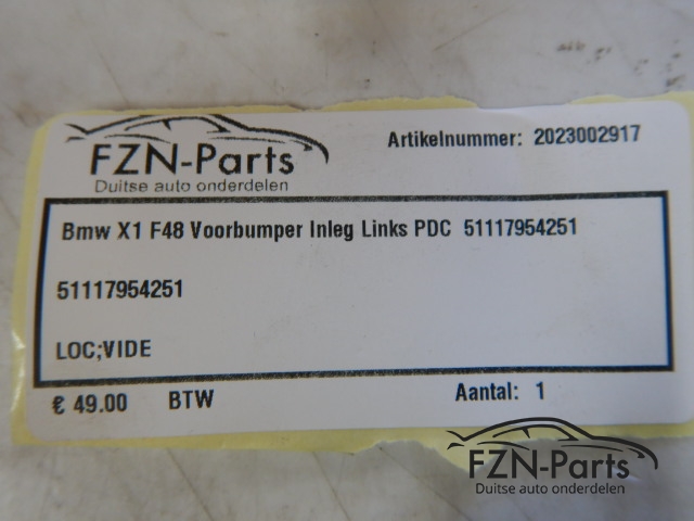 BMW X1 F48 Voorbumper Inleg Links PDC 51117954251