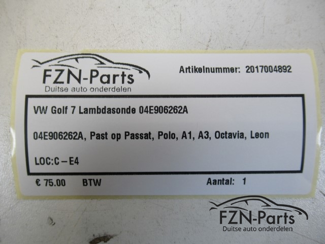 VW Golf 7 Lambdasonde 04E906262A