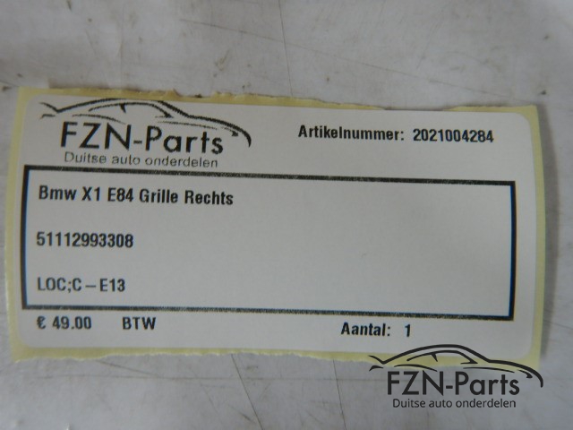 BMW X1 E84 Grille Rechts