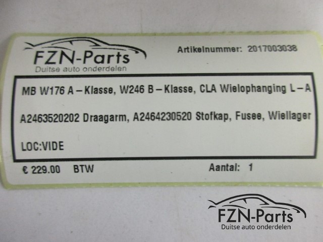 Mercedes-Benz A-Klasse W176, B-Klasse W246, CLA Wielophanging Links-achter