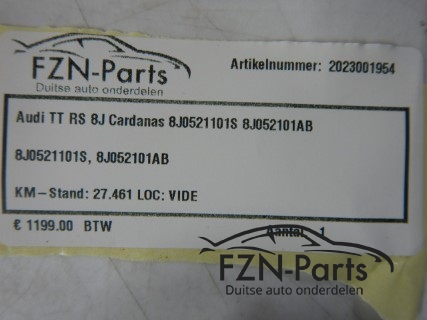 Audi TT RS 8J Cardanas 8J0521101S 8J052101AB