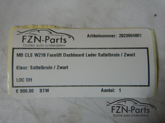 Mercedes Benz CLS W218 Facelift Dashboard Leder Sattelbruin / Zwart