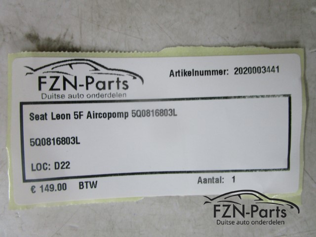 Seat Leon 5F Aircopomp 5Q0816803L