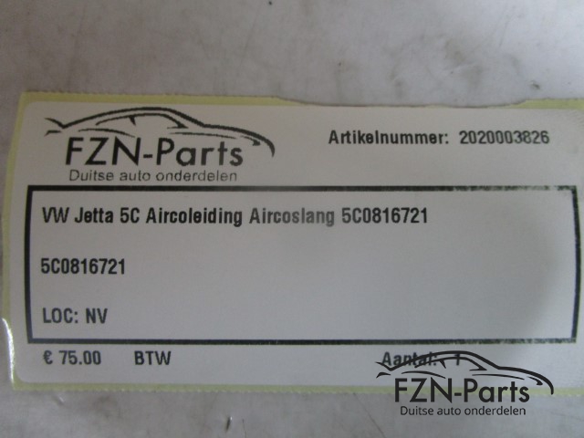 VW Jetta 5C Aircoleiding Aircoslang 5C0816721