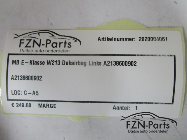 Mercedes-Benz E-Klasse W213 Dakairbag Links L A2138600902
