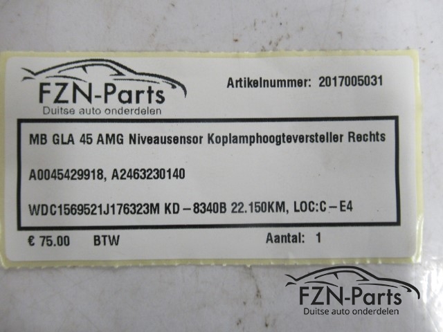 Mercedes-Benz GLA 45 AMG Niveausensor Koplamphoogteversteller Rechts