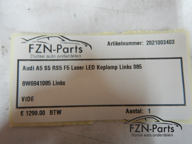 Audi A5 S5 RS5 F5 Laser LED Koplamp links 085