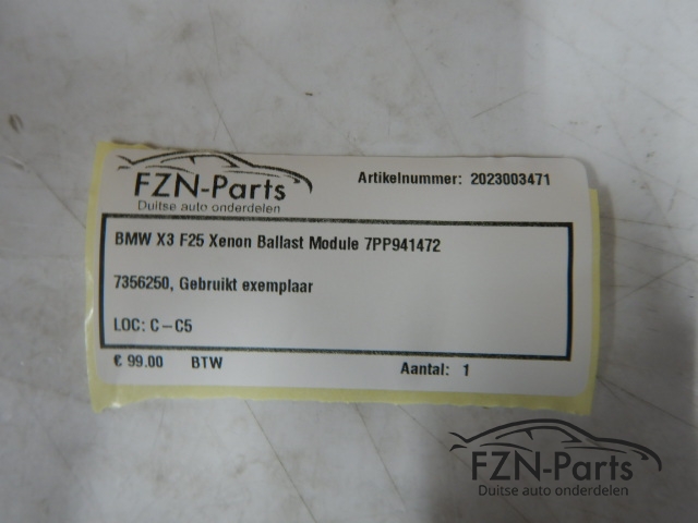 BMW X3 F25 Xenon Ballast Module 7356250