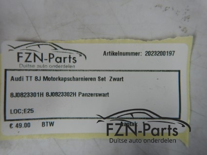Audi TT 8J Motorkapscharnieren Set Zwart