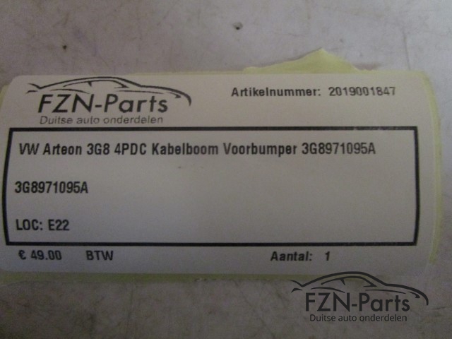 VW Arteon 3G8 4PDC Kabelboom Voorbumper 3G8971095A