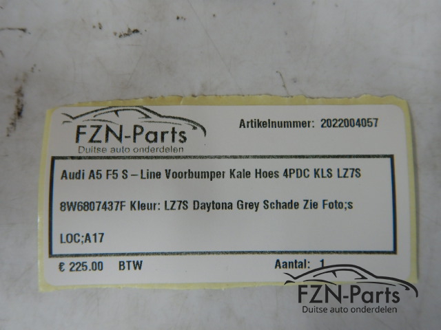 Audi A5 F5 S-Line Voorbumper Kale Hoes 4PDC KLS LZ7S