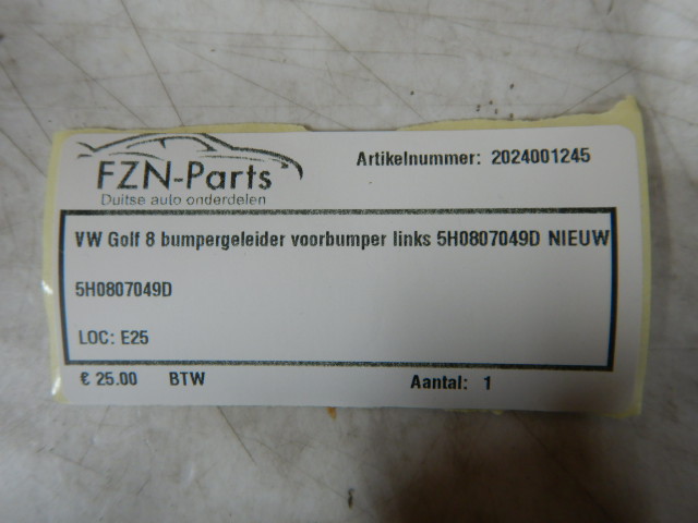 VW Golf 8 Bumpergeleider Voorbumper Links 5H0807049D NIEUW