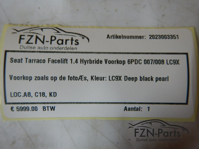 Seat Tarraco 5FJ Facelift 1.4 TSI Hybride Voorkop 6PDC 007/008