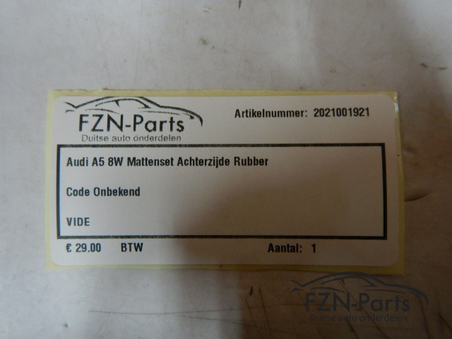 Audi A5 8W Mattenset Achterzijde Rubber