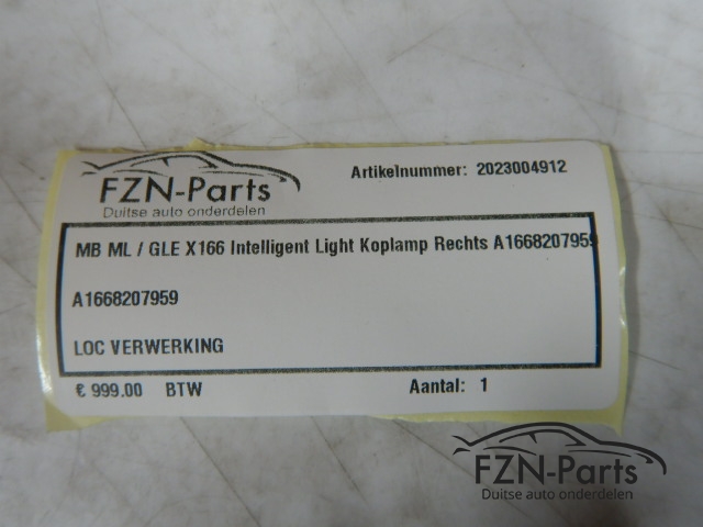 Mercedes ML / GLE X166 Intelligent Light Koplamp Rechts A1668207959
