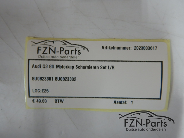 Audi Q3 8U Motorkap Scharnieren Set L/R