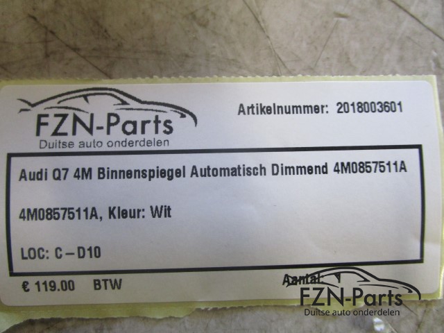 Audi Q7 4M Binnenspiegel Automatisch Dimmend 4M0857511A
