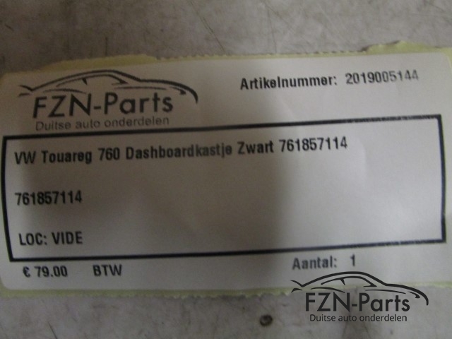 VW Touareg 760 DashboardKastje Zwart 761857114
