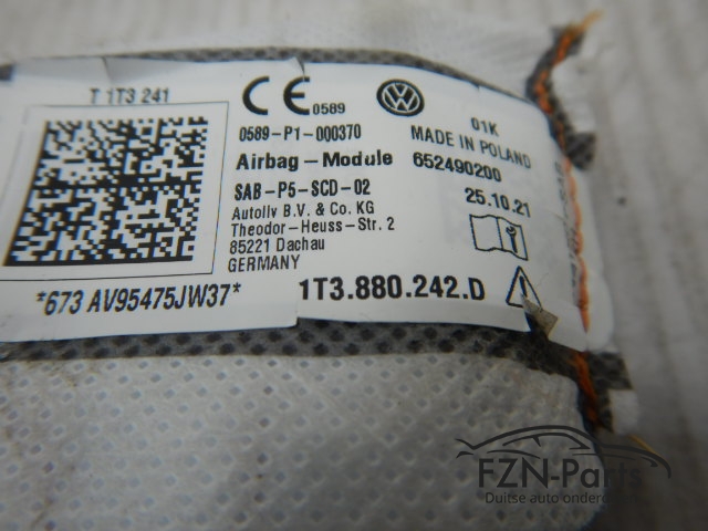 VW ID-Buzz Stoelairbag Rechts 1T3880242D