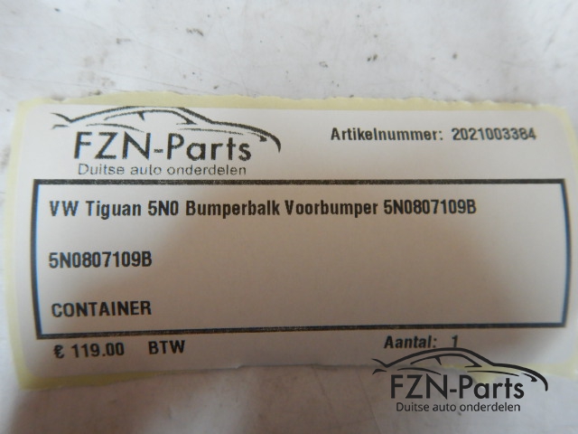 VW Tiguan 5N0 Bumperbalk voorbumper 5N0807109B