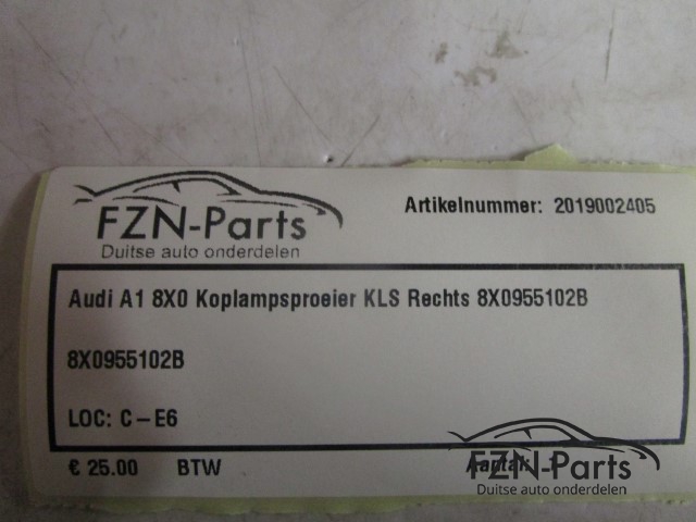 Audi A1 8X0 Koplampsproeier KLS Rechts 8X0955102B
