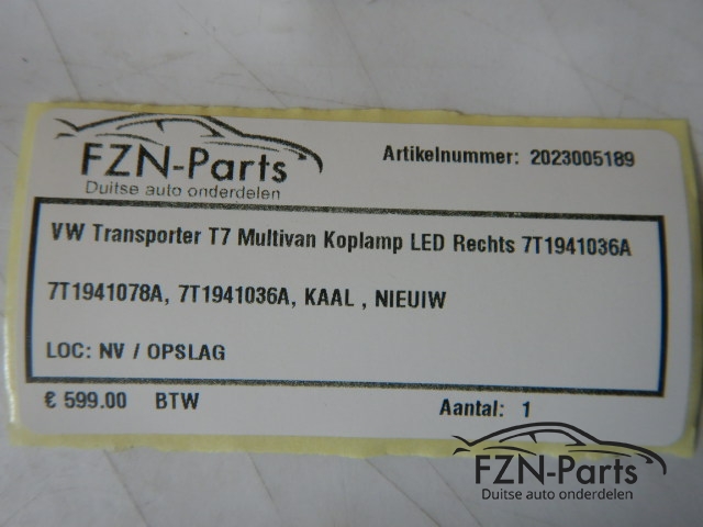 VW Transporter T7 Multivan Koplamp LED Rechts 7T1941036A