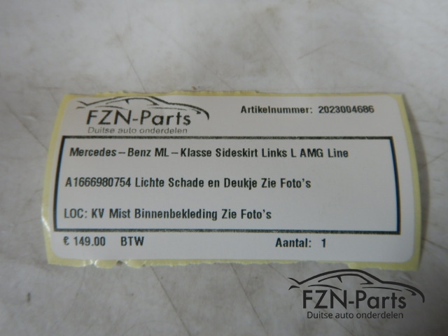 Mercedes-Benz ML-Klasse Sideskirt links L amg Line