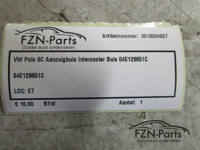 VW Polo 6C Aanzuigbuis Intercooler Buis 04E129651C