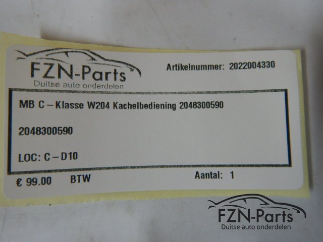 Mercedes-Benz C-Klasse W204 Kachelbediening 2048300590