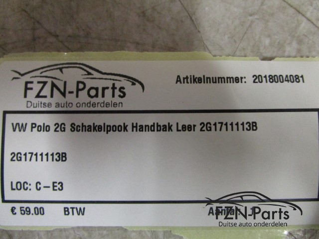 VW Polo 2G Schakelpook Handpak Leer 2G1711113B