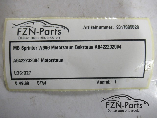 Mercedes-Benz Sprinter W906 Motorsteun Baksteun A6422232004