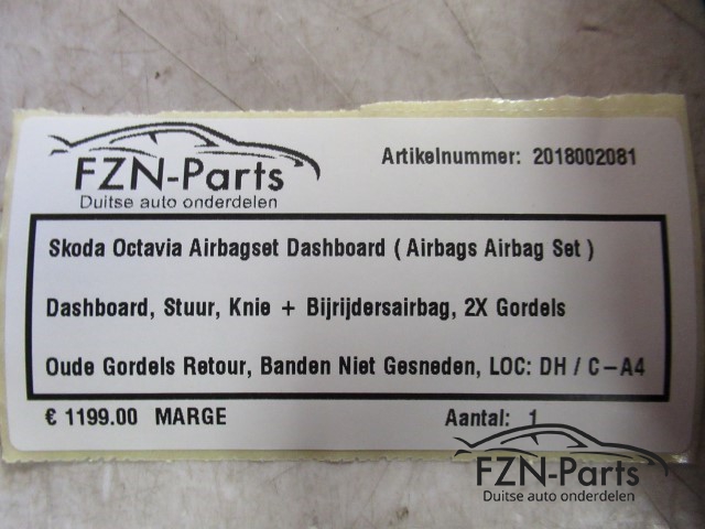Skoda Octavia Airbagset Dashboard ( Airbags Airbag Set )