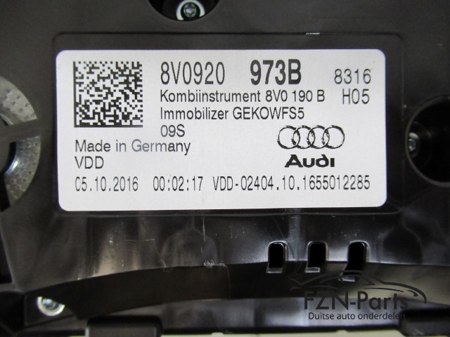 Audi A3 8V4 Facelift E-Tron Startset ECU Tellerunit Sleutels
