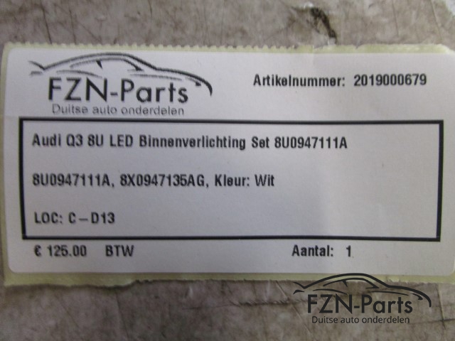 Audi Q3 8U LED Binnenverlichting Set 8U0947111A