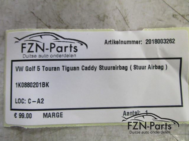 VW Golf 5 Touran Tiguan Caddy Stuurairbag ( Stuur Airbag )