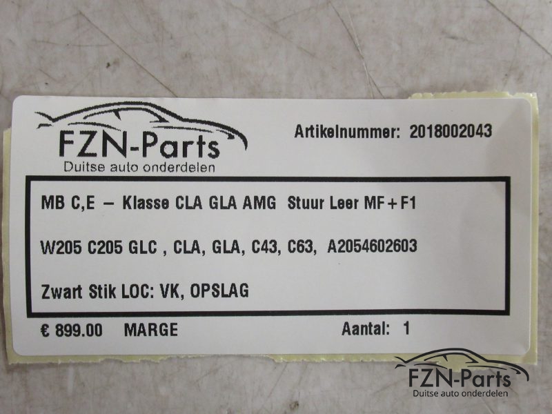 Mercedes-Benz C, E - Klasse CLA GLA AMG Stuur Alcantara Leer MF+F1