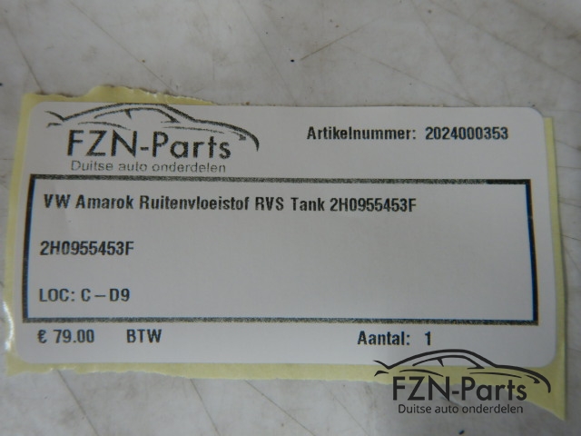 VW Amarok 2H Ruitenvloeistof RVS Tank 2H0955453F