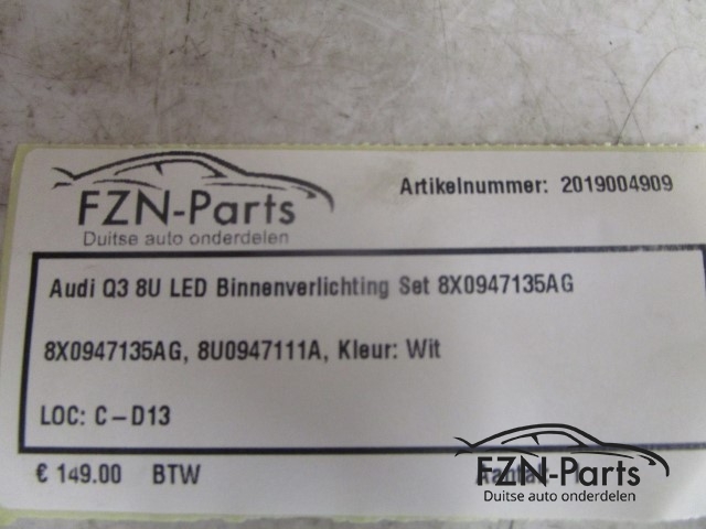 Audi Q3 8U LED Binnenverlichting Set 8X0947135AG