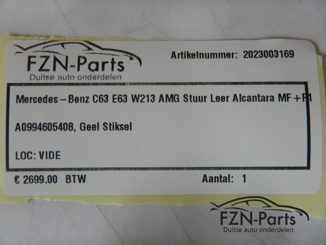 Mercedes-Benz C63 E63 W213 AMG Stuur Leer Alcantara MF+F1