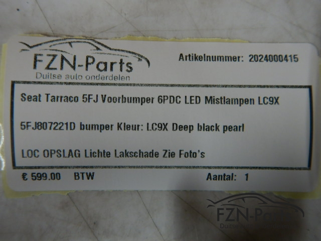 Seat Tarraco 5FJ Voorbumper 6PDC LED Mistlampen LC9X