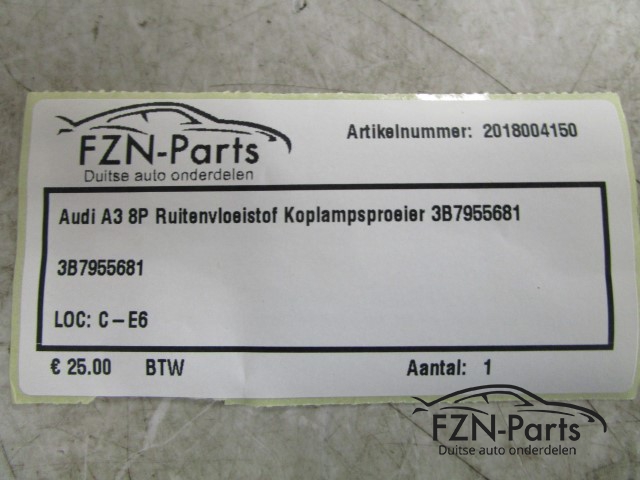 Audi A3 8P Ruitenvloeistof Koplampsproeier 3B7955681