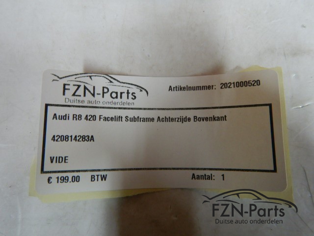 Audi R8 420 Facelift Subframe Achterzijde Bovenkant