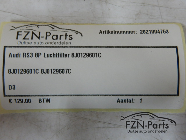 Audi RS3 8P Luchtfilter 8JO129601C