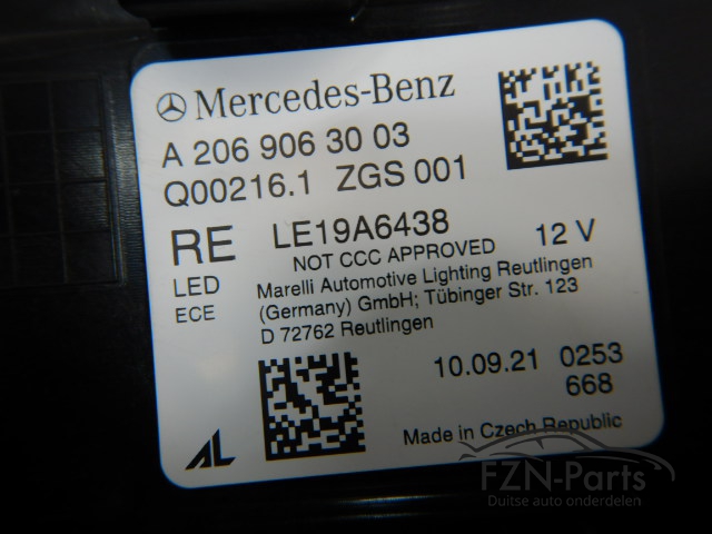 Mercedes-Benz C-Klasse W206 Koplamp Rechts VOLLED Digital Light