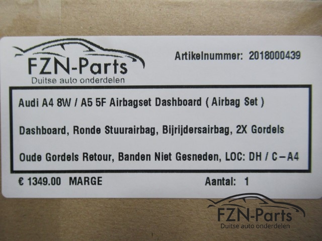 Audi A4 8W / A5 F5 Airbagset Dashboard ( Airbag set )