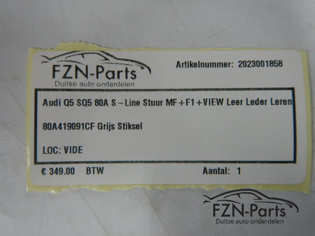 Audi Q5 SQ5 80A S-Line Stuur MF+F1+VIEW Leer Leder Leren
